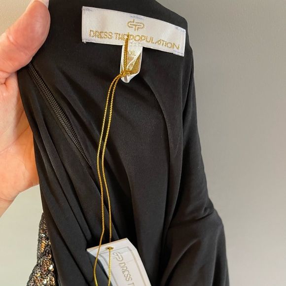 Dress the Population Lolita Dress In Gold Leopard || SZ XXL - Picture 6 of 8